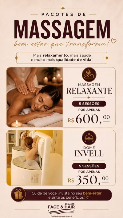 o melhor salão de beleza e estética do Morumbi pacote masagem