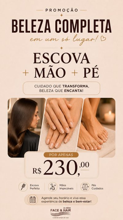 o melhor salão de beleza e estética do Morumbi promocao escova e mao